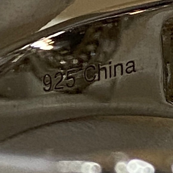 Smoky Quartz Sterling Silver Ring w/ White Zircon Halo Statement‎ Cocktail Sz 9 - Picture 7 of 7